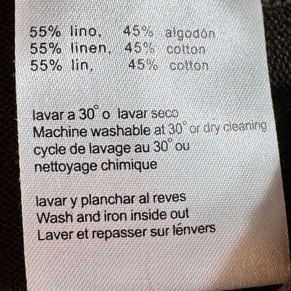 Emanuel ungaro Sweater Womens Sz 12 knit V Neck Cotton linen Top khaki Green New - Picture 9 of 15